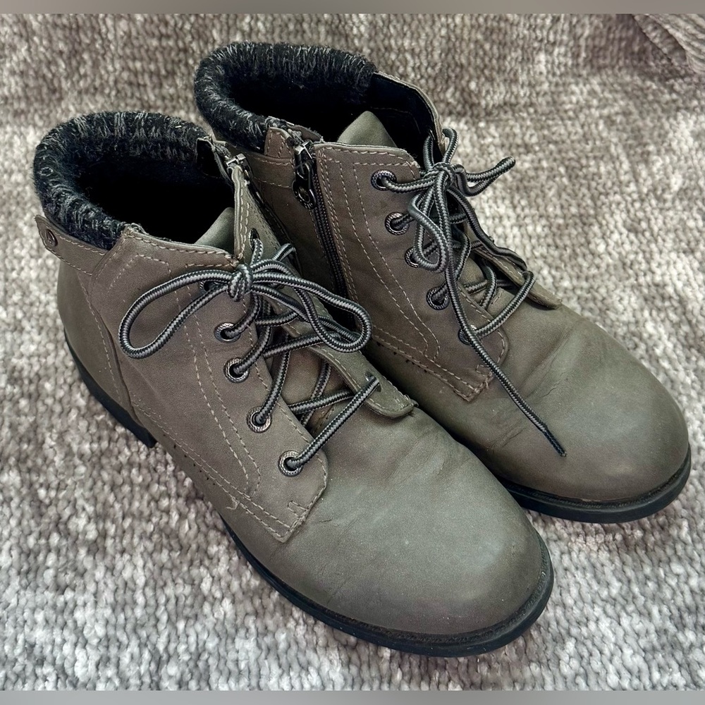 Gray Ankle Boots